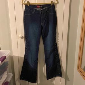 Younique side button jeans